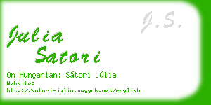 julia satori business card