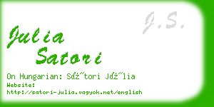 julia satori business card